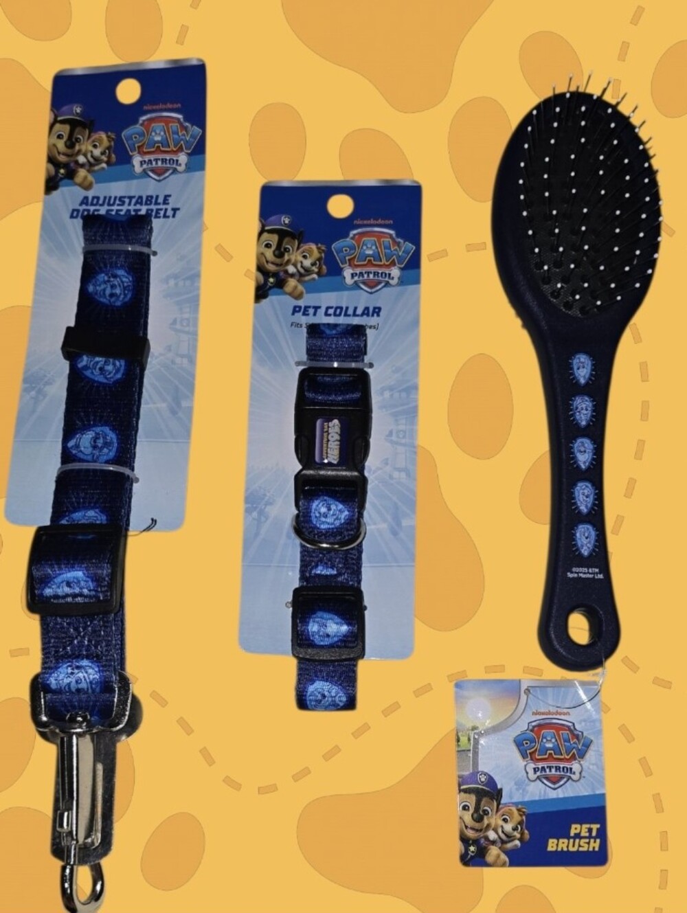 Paw Patrol Navy Blue Small Pets Collar, Leash & Brush Set